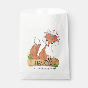 Cute Woodland Fox Birthday Thank You Favour Bag
