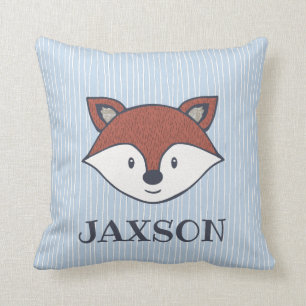 Cute Woodland Fox Name Pillow