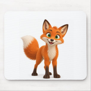 Cute Woodland Fox Storybook Art Mouse Mat