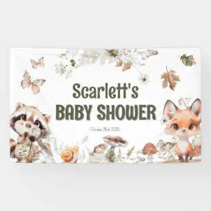 Cute Woodland Friends Baby Shower Banner