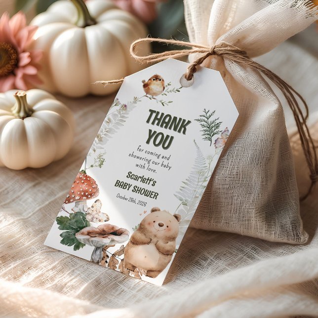 Cute Woodland Friends Baby Shower Favour Gift Tags (Creator Uploaded)