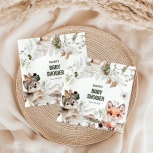 Cute Woodland Friends Baby Shower Napkin