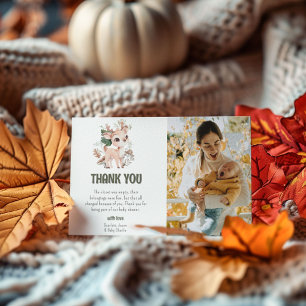 Cute Woodland Friends Baby Shower Thank You Card