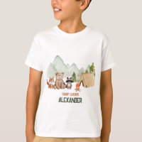 Cute Woodland Happy Camper Camping Birthday