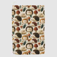 Cute Woodland Hedgehog and Mushroom Pattern