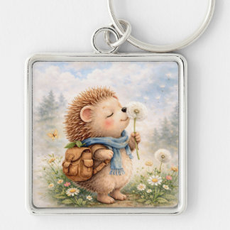 Cute Woodland Hedgehog Key Ring