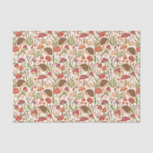 cute woodland hedgehog lovers tiled party  tissue paper