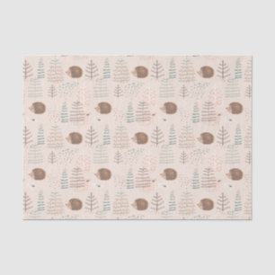 Cute Woodland Hedgehog Pattern Tissue Paper