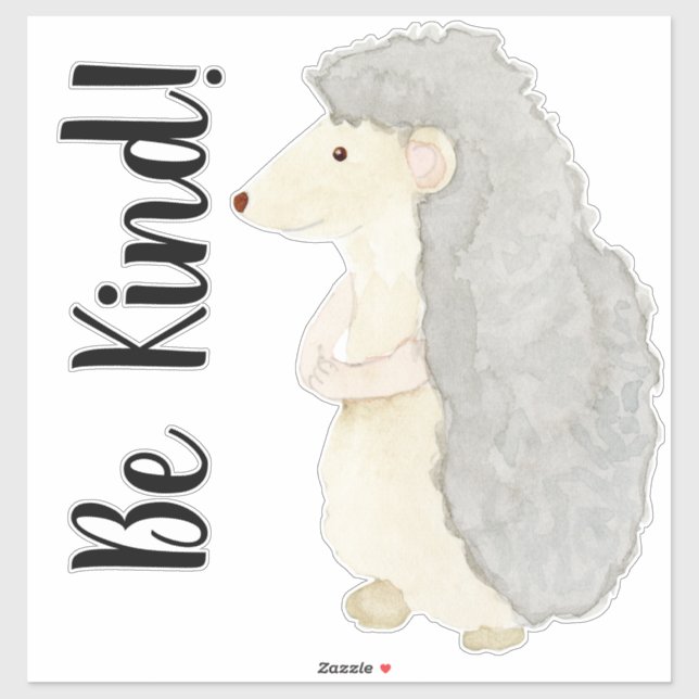 Cute Woodland Hedgehog Watercolor Be Kind Nursery (Sheet)
