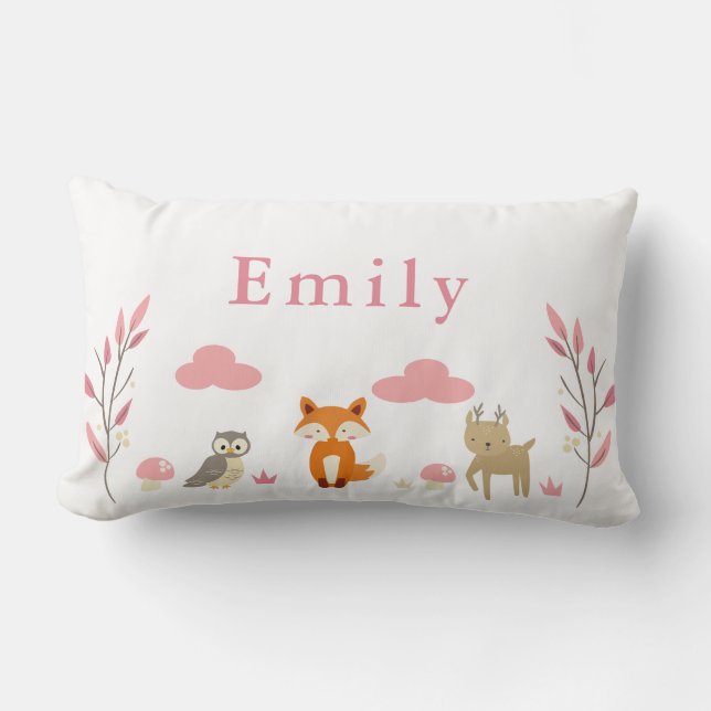 Cute Woodland Kids/Baby Pillow (Front)