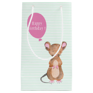 Cute Woodland Mouse   Birthday Gift Bag
