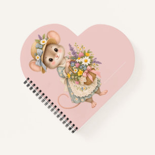 Cute Woodland Mouse – European Cottage Notebook