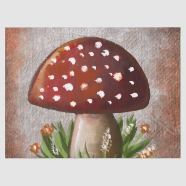 Cute Woodland Mushroom Tissue Paper (Front)