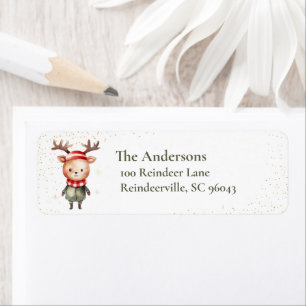 Cute Woodland Reindeer Christmas Elf