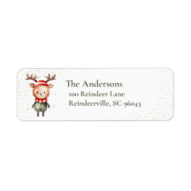 Cute Woodland Reindeer Christmas Elf