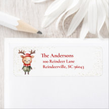 Cute Woodland Reindeer Christmas Elf