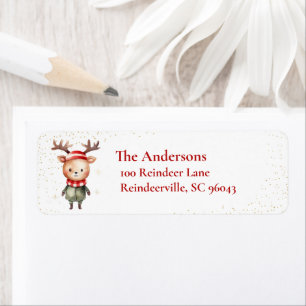 Cute Woodland Reindeer Christmas Elf