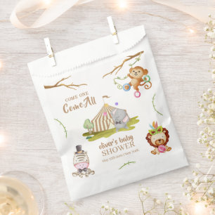 Cute Woodland Safari Animal Circus Baby Shower  Favour Bags