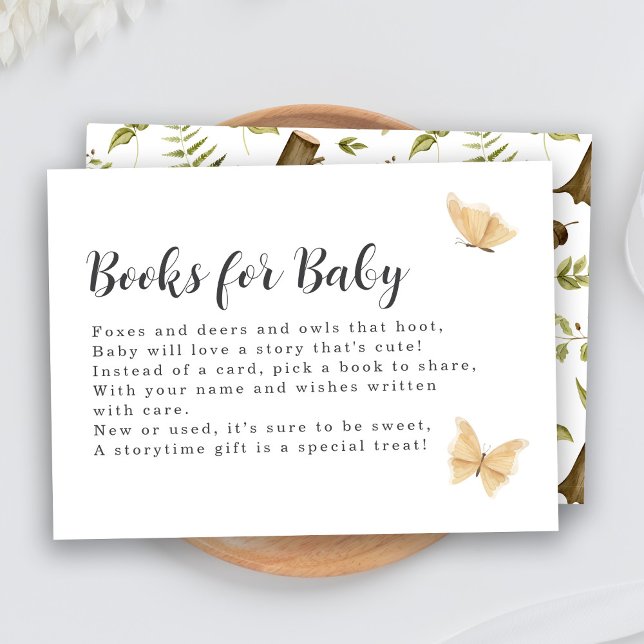 Cute Woodland Theme Books For Baby Enclosure Card (Creator Uploaded)