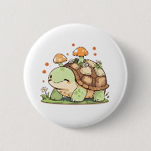 Cute Woodland Turtle Cottagecore Kawaii Design