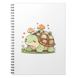 Cute Woodland Turtle Cottagecore Kawaii Design Notebook