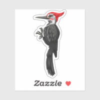 Cute woodpecker cartoon illustration