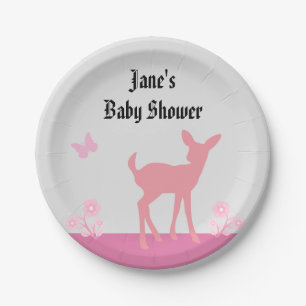Cute Woods Themed Baby Shower Plate