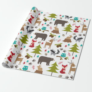 Cute Woodsy Woodland Animal Wrapping Paper