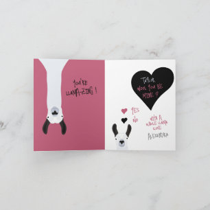 Cute Wool You Be Mine? Llama Love + Valentine Card