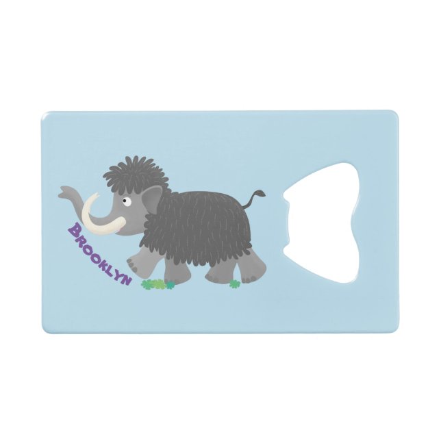 Cute woolly mammoth cartoon illustration (Front (Horizontal))