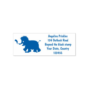 Cute woolly mammoth cartoon illustration self-inking stamp