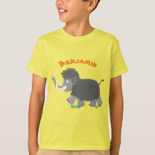 Cute woolly mammoth cartoon illustration T-Shirt