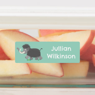 Cute woolly mammoth cartoon personalised