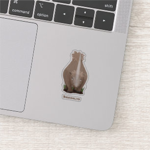 Cute woolly rhino elasmotherium cartoon