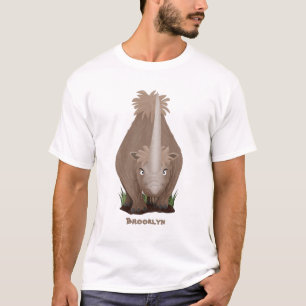 Cute woolly rhino elasmotherium cartoon T-Shirt