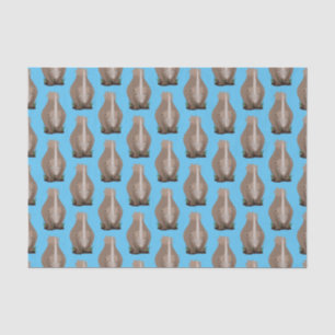 Cute woolly rhino elasmotherium cartoon tissue paper