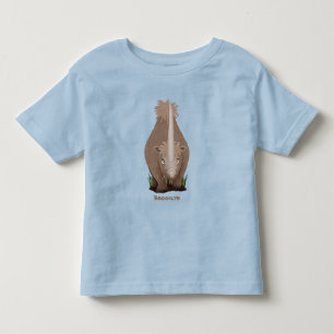 Cute woolly rhino elasmotherium cartoon toddler T-Shirt