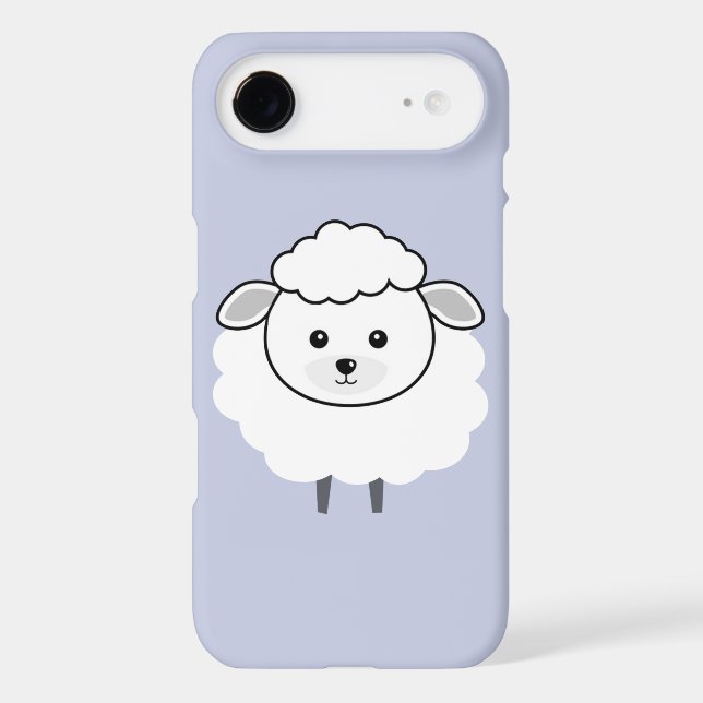 Cute Wooly Lamb Face Case-Mate iPhone Case (Back)