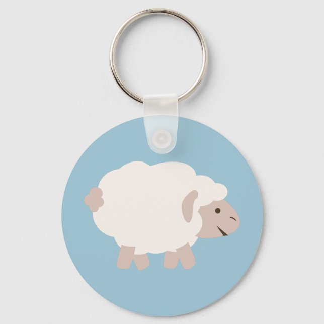 Cute Wooly lamb Key Ring (Front)