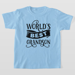 Cute Word art world's best Grandson  T-Shirt