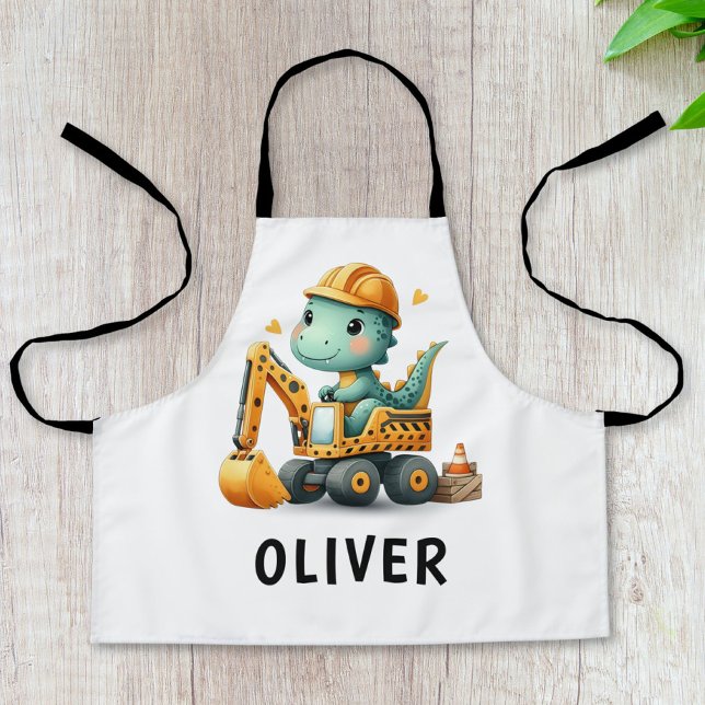 Cute Worker Dinosaur on an Excavator Apron (Creator Uploaded)