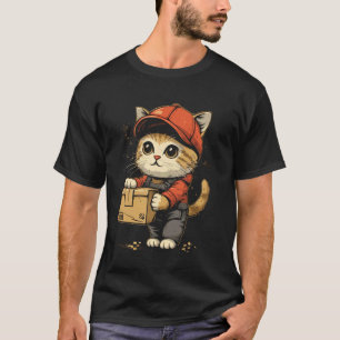 Cute working Cat Delivery Driver T-Shirt