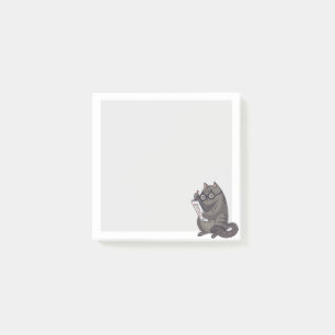 Cute Working Cat in Glasses Post-it Notes