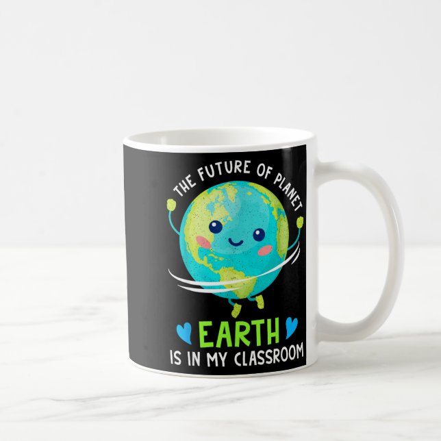 Cute world earth day the future of planet is in coffee mug (Right)