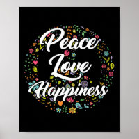 Cute World Peace Love Happiness Peace Sign Hippie
