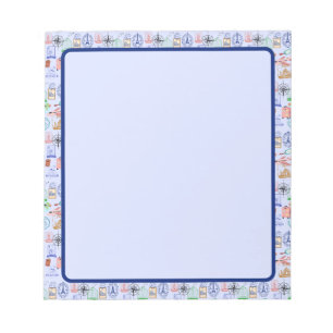 Cute World Traveller Collage Notepad