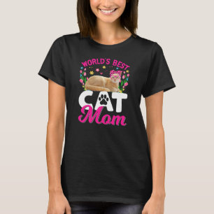 Cute World's Best Cat Mum Mother's Day  T-Shirt