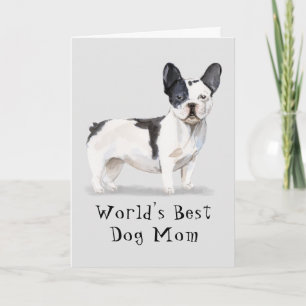Cute World's Best Dog Mum Watercolor Mother's Day Card