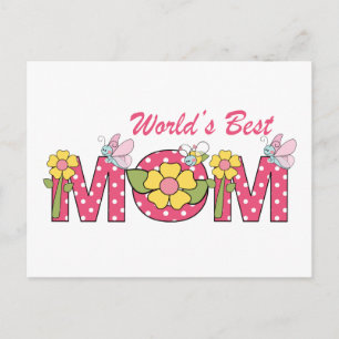 CUTE World's Best Mum! Postcard