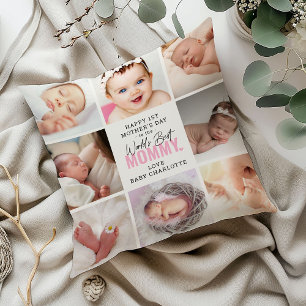 Cute 'Worlds Best Mummy' 1st Mother's Day Keepsake Cushion